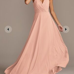 David’s Bridal spaghetti strap full skirt. Wore once no alterations.